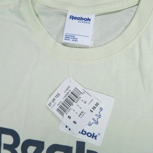 NWT Reebok Classic Elevated Tee Off White Size Small S - Picture 7 of 9